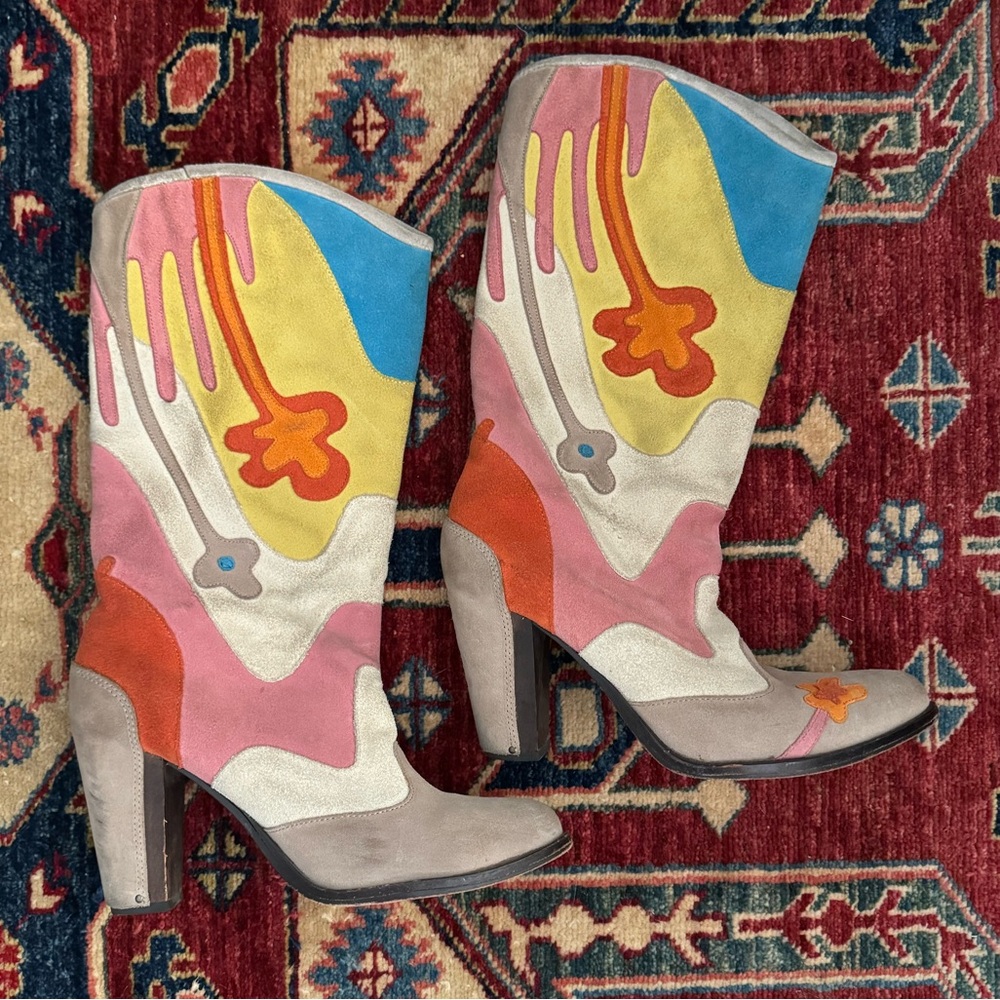 Diesel patchwork boots